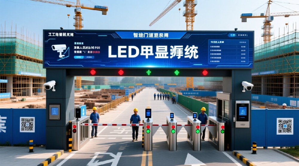 重庆智慧工地监控门禁道闸LED显示屏系统怎么做?